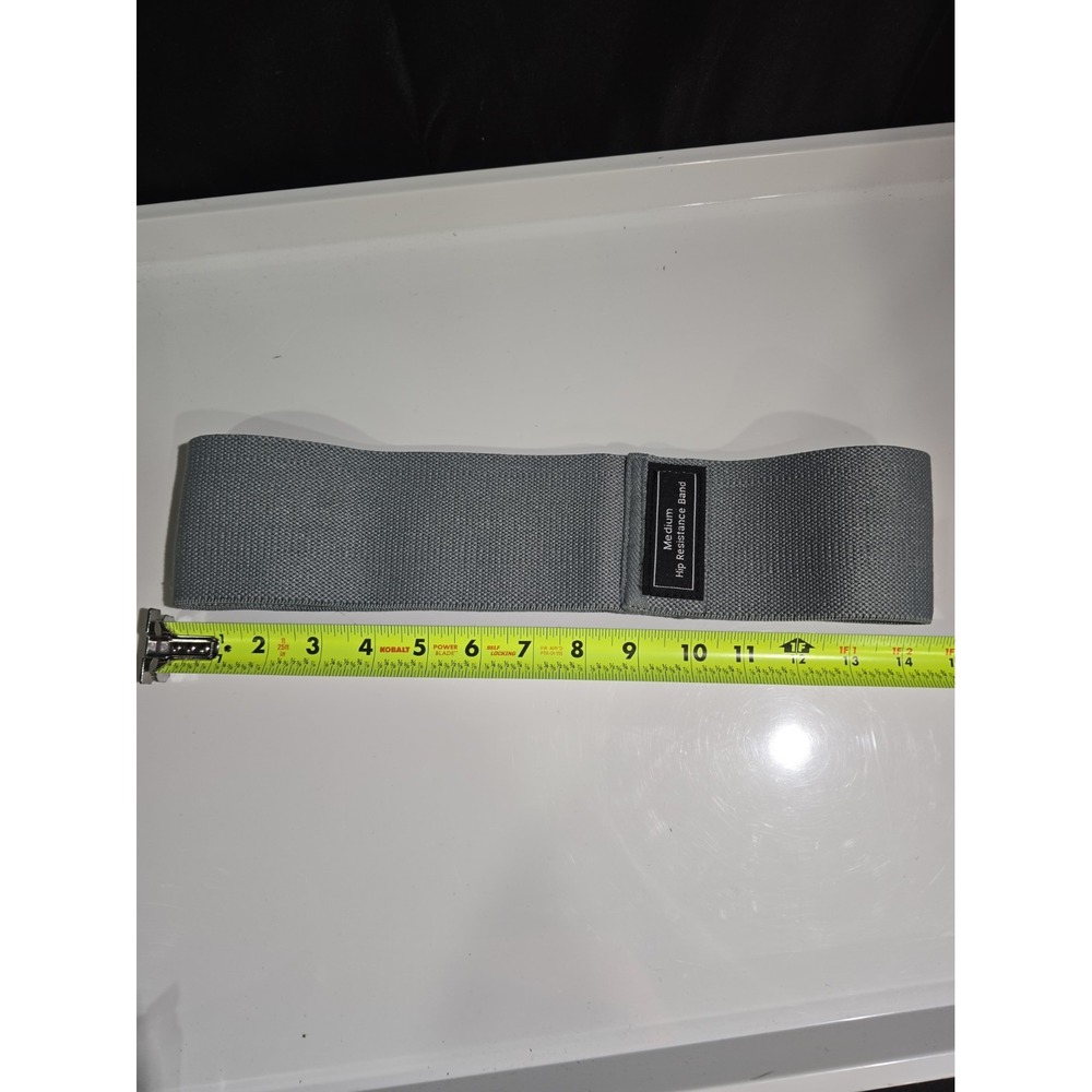 Fabric Non-Slip Gray Hip Resistance Band Medium 13 in Glutes Legs Thighs